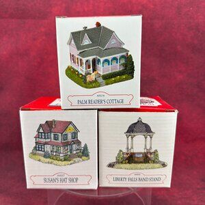 LIBERTY FALLS AMERICANA COLLECTION LOT of 3 MINIATURE BUILDINGS w/BOXES